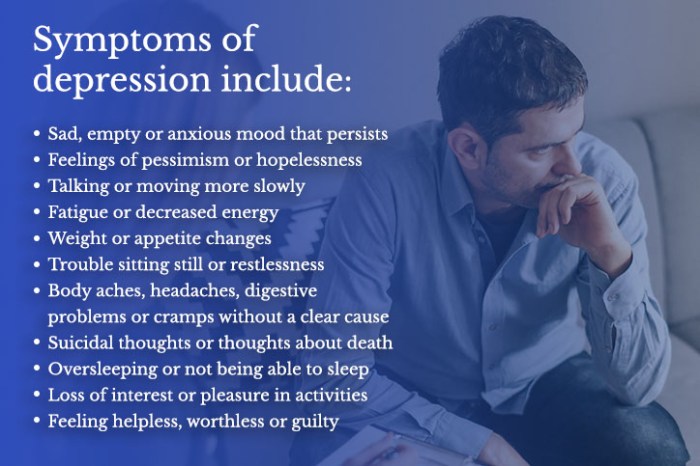 Causes and symptoms of depression